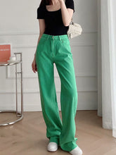 All-Match-Wischhose mit hoher Taille und geradem Bein